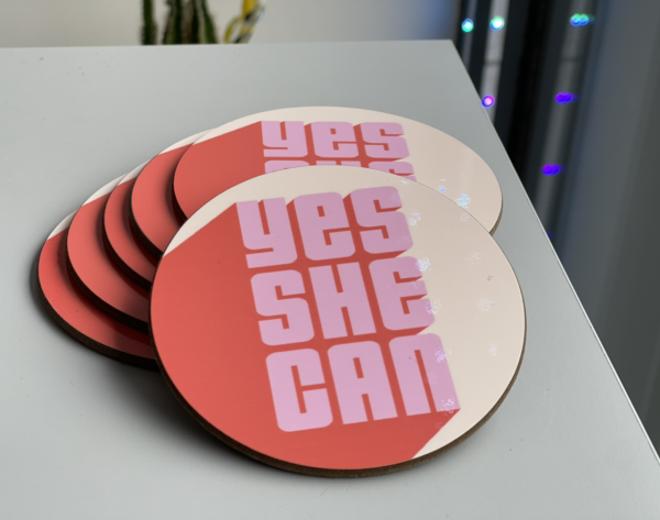 JAM Artwork Yes She Can Coaster