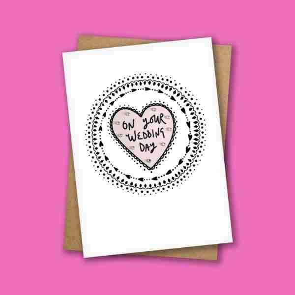 Wedding Doodle Pattern Card