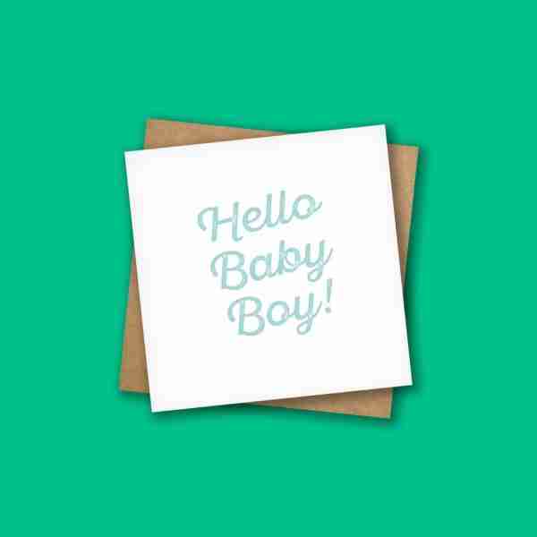 Hello Baby Boy Card