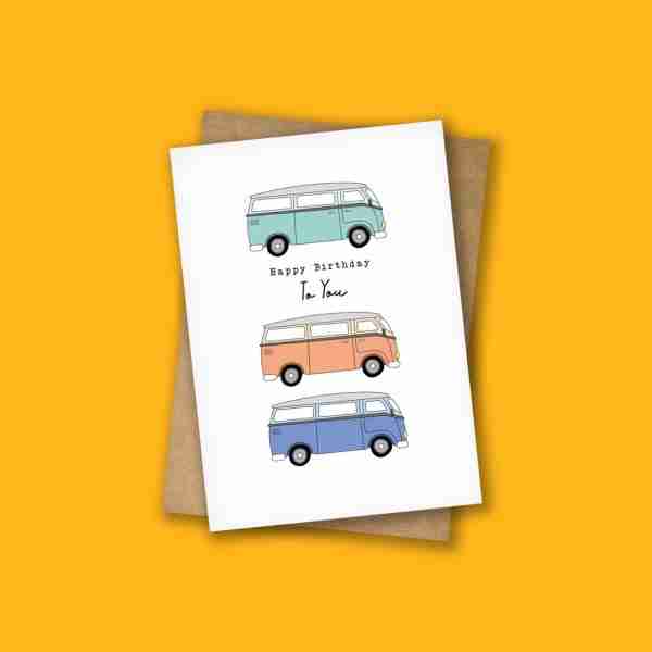 Camper Van Birthday Card