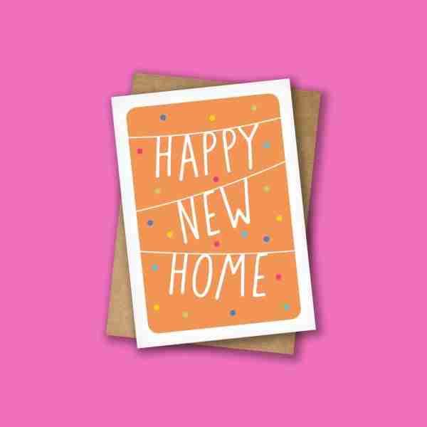 Happy New Home Confetti Bunting Card