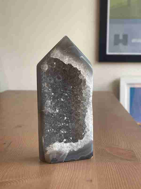 Agate Crystal Polished Point Tower Approx 65mm x 130mm