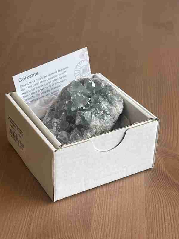 Celestite Cluster Boxed 3-4", Madagascar (1pc)