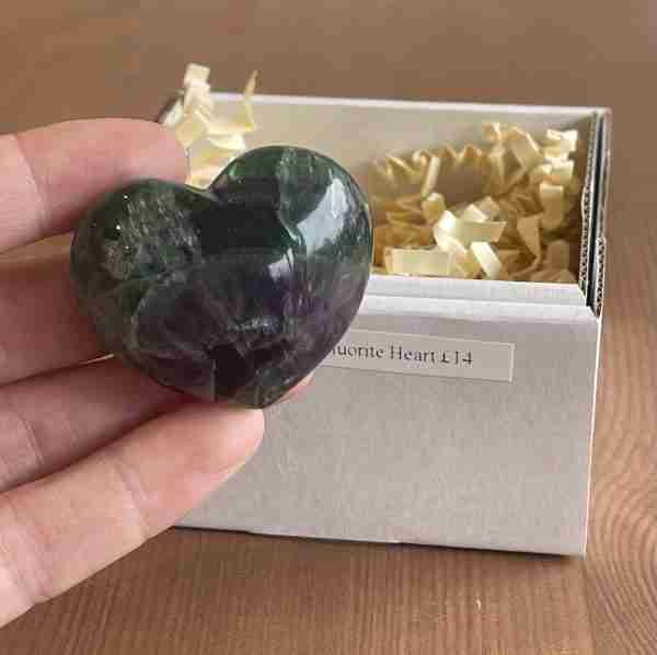 Fluorite Heart 35-45mm (1 Piece)