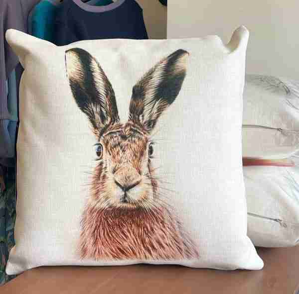 Luke Needham Cushion Hare