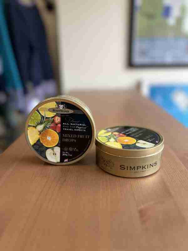 Simpkins Mixed Fruit Drops Tin