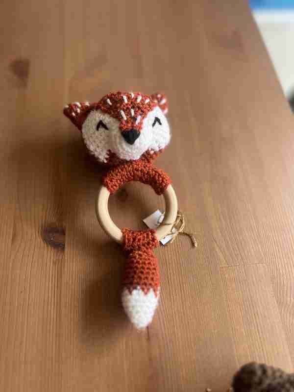 Crocheted Fox Rattle