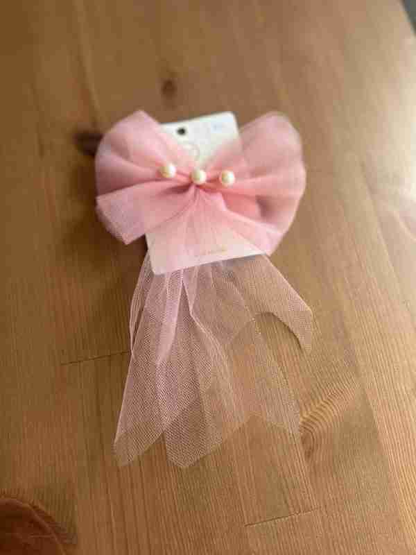 Pink Tulle Hair Bow