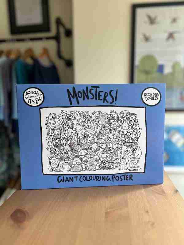 Monsters Giant Colouring Poster