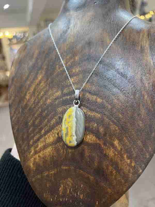 Bumblebee Jasper Crystal Necklace